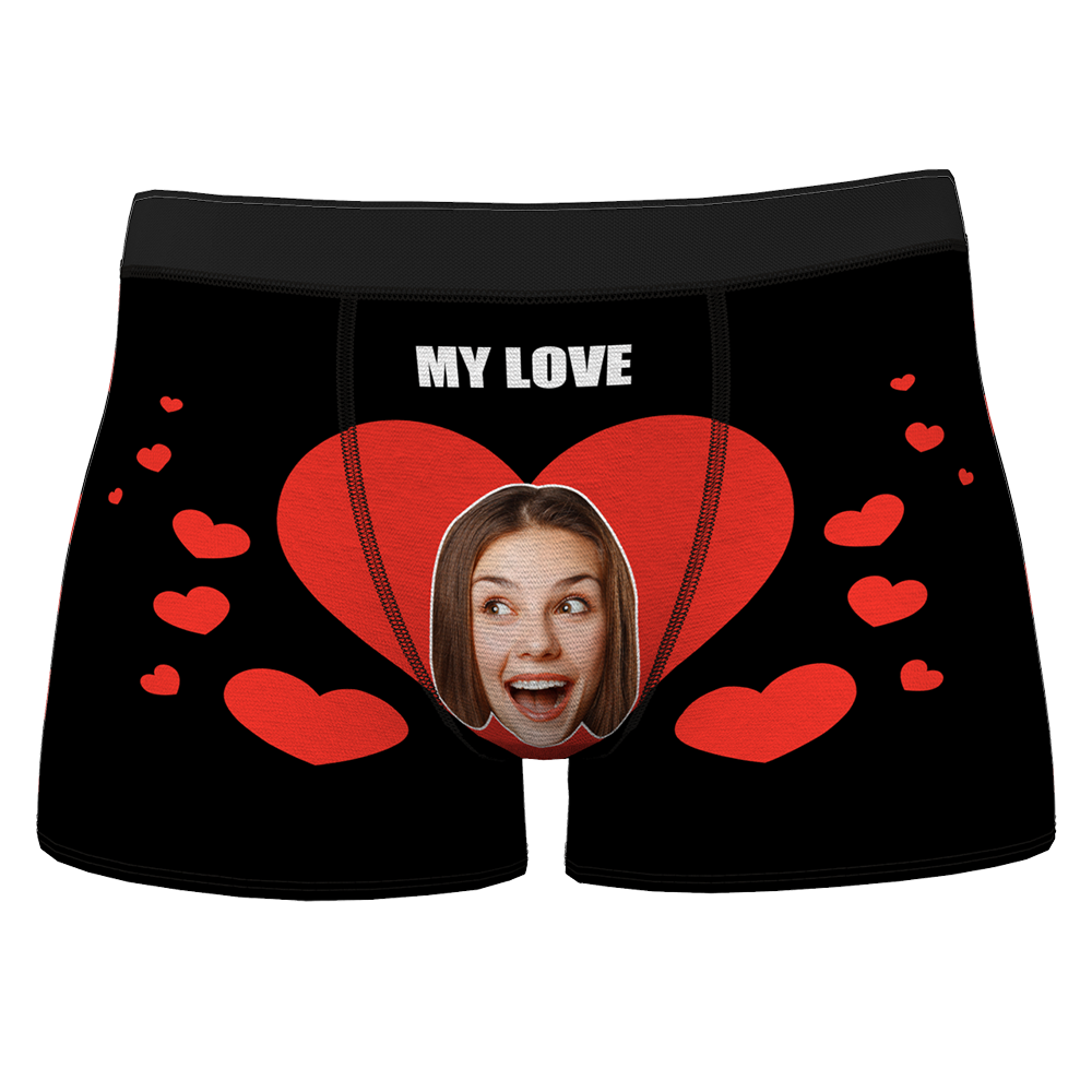 Men Underwear Custom Face And Name On Boxer Shorts