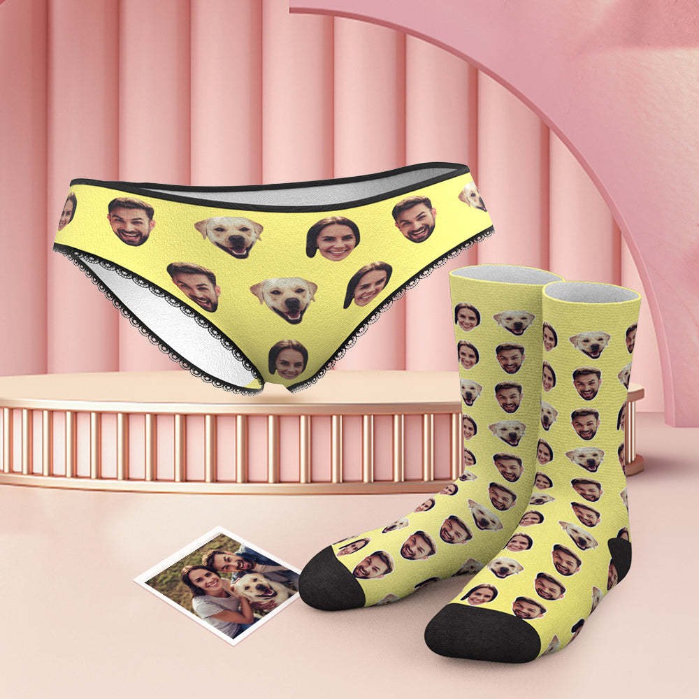 Custom Face Panties And Socks Set - Family - MyFaceUnderwearUK