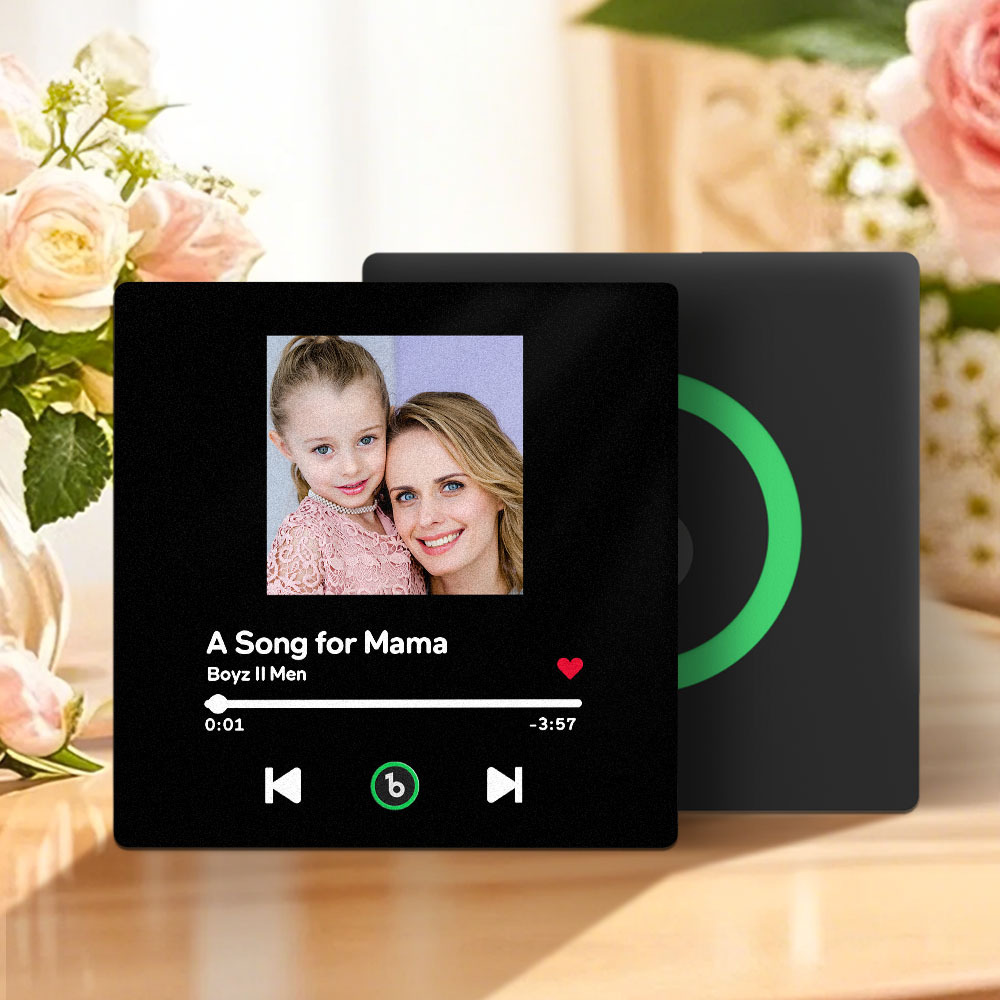 Custom Music And Photo Music Fridge Magnets Mother's Day Gifts Frameless Fridgebeats - MyPhotoBoxer