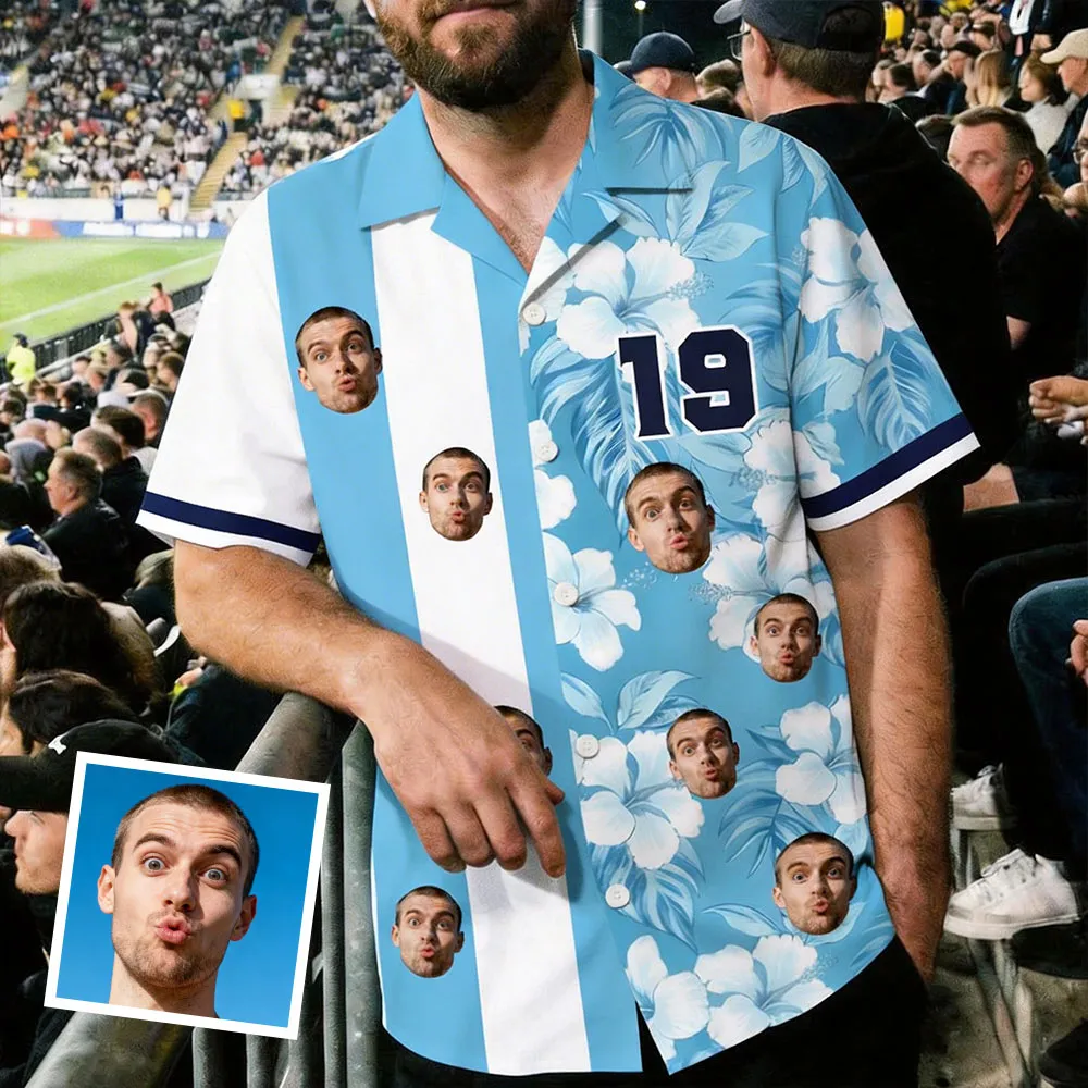 Custom Retro Football Jersey Aloha Apparel Hawaiian Shirt, Match Day Hawaiian Shirt, Soccer Fan Gift, Father's Day Gift