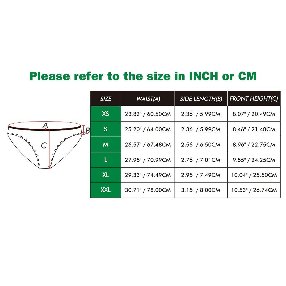 Custom Face Gingerbread Couple Christmas Underwear Funny Christmas Panties for Her