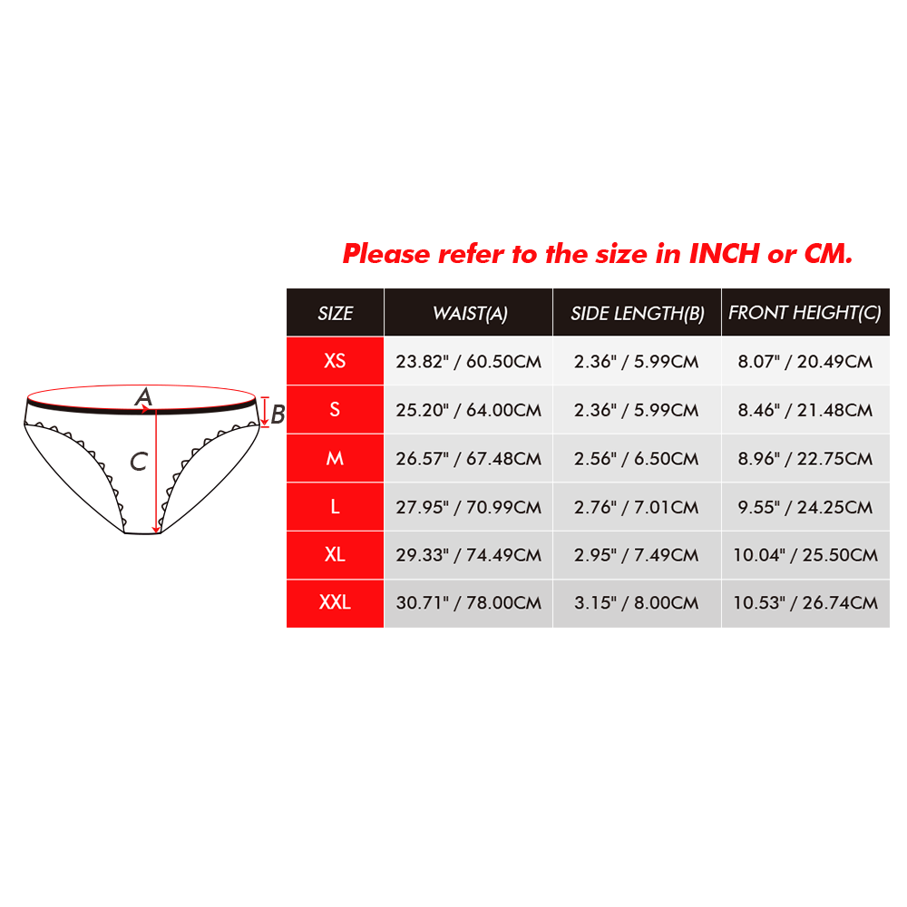 Custom Face Underwear Personalized Women Panties With Photo Christmas Gifts Red