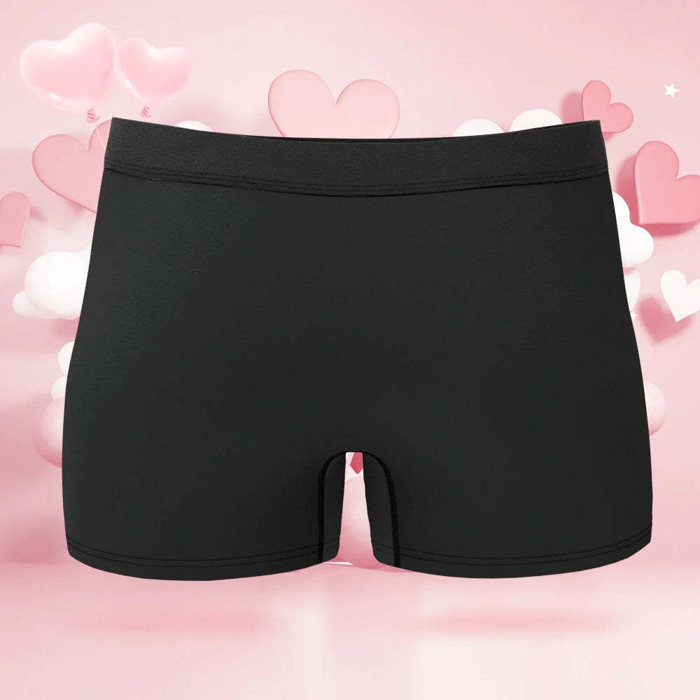 Custom Face Boxer Briefs Personalized Underwear Valentine's Day Gifts for Him I Love Girlfriend - MyPhotoBoxer