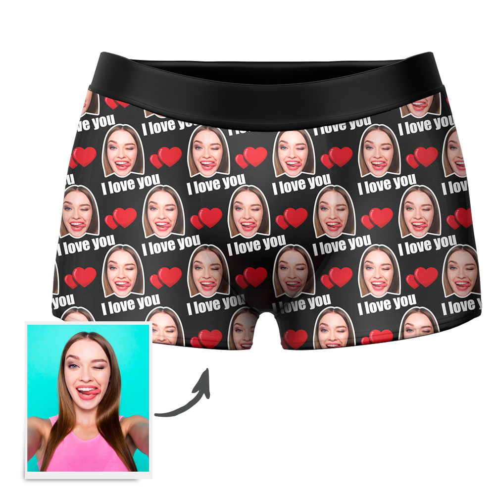 Couple Men's Custom Love Boxer Shorts Gifts For Him Couple Boxers