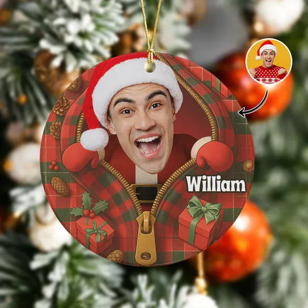 Santa Claus Ornament Holiday Decoration Personalized Gift For Family