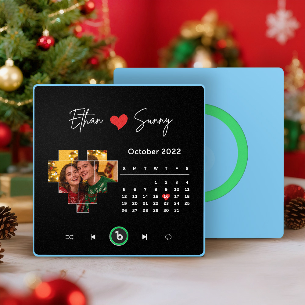 Christmas Gifts Gift for Him New 4.0 Upgrade Custom Music Fridge Magnet Colorful Frame Album Fridge Magnet Can Play Songs Gift for Couple