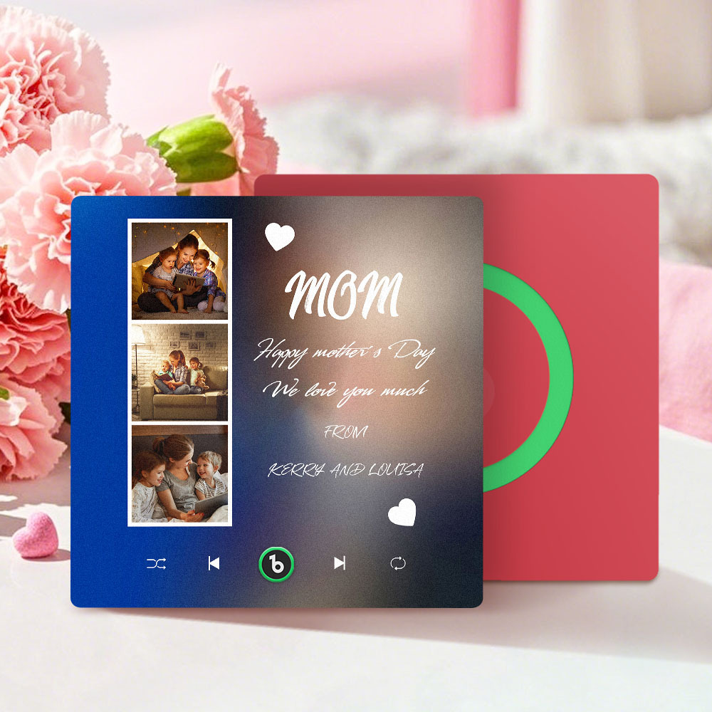 Custom Music Fridge Magnets Personalized Magnets That Plays Music Mother's Day Gifts - MyPhotoBoxer