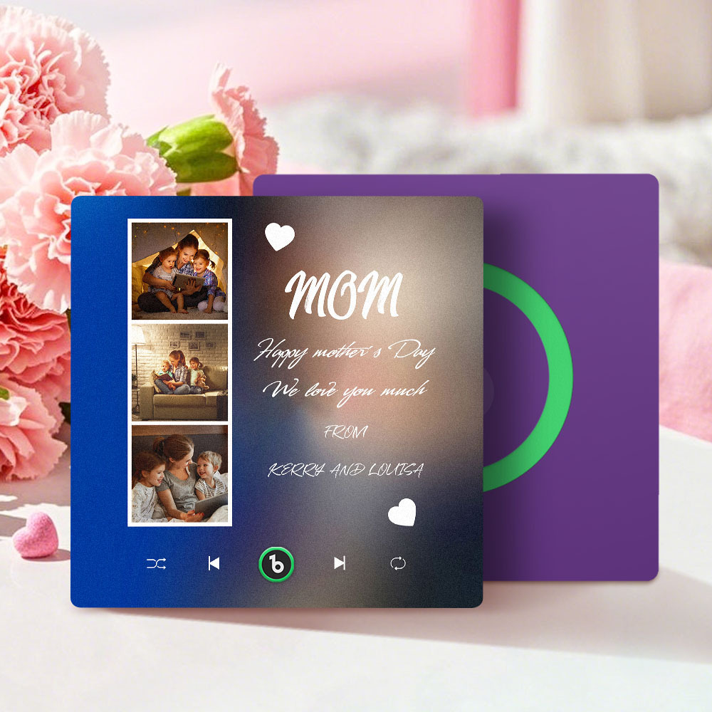 Custom Music Fridge Magnets Personalized Magnets That Plays Music Mother's Day Gifts - MyPhotoBoxer