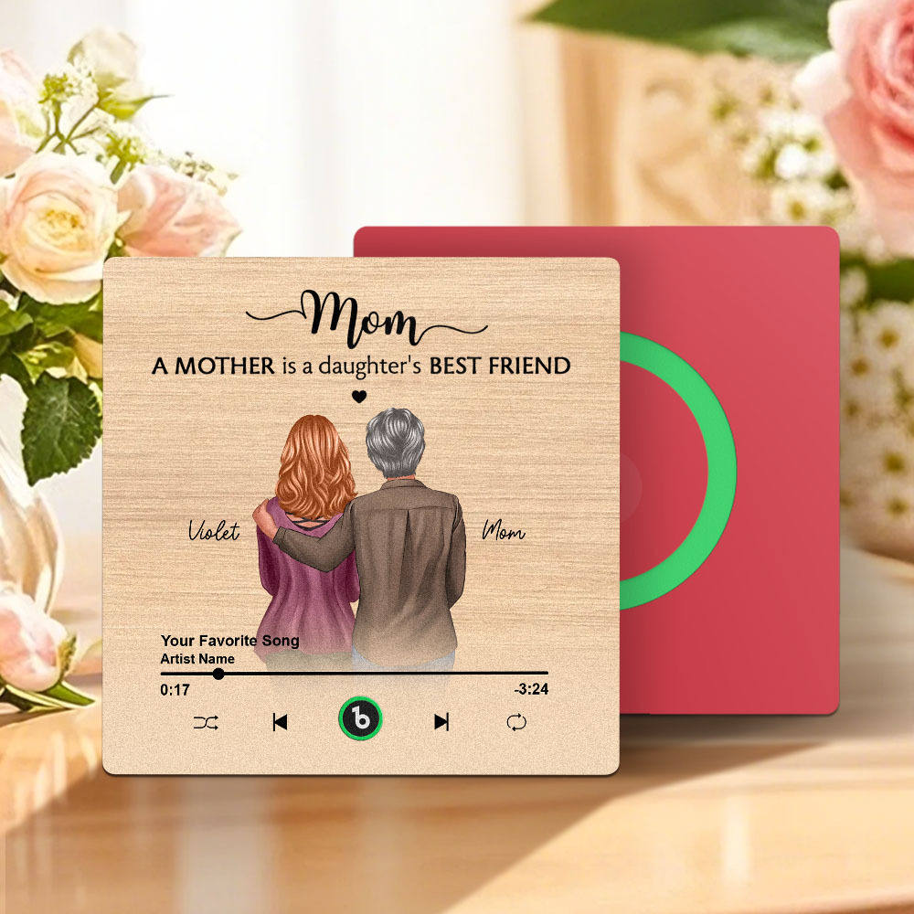 Custom Music Fridge Magnets Mother's Day Music Wall Photo Sticker That Plays Music Without Cell Phone Multiple Styles - MyPhotoBoxer