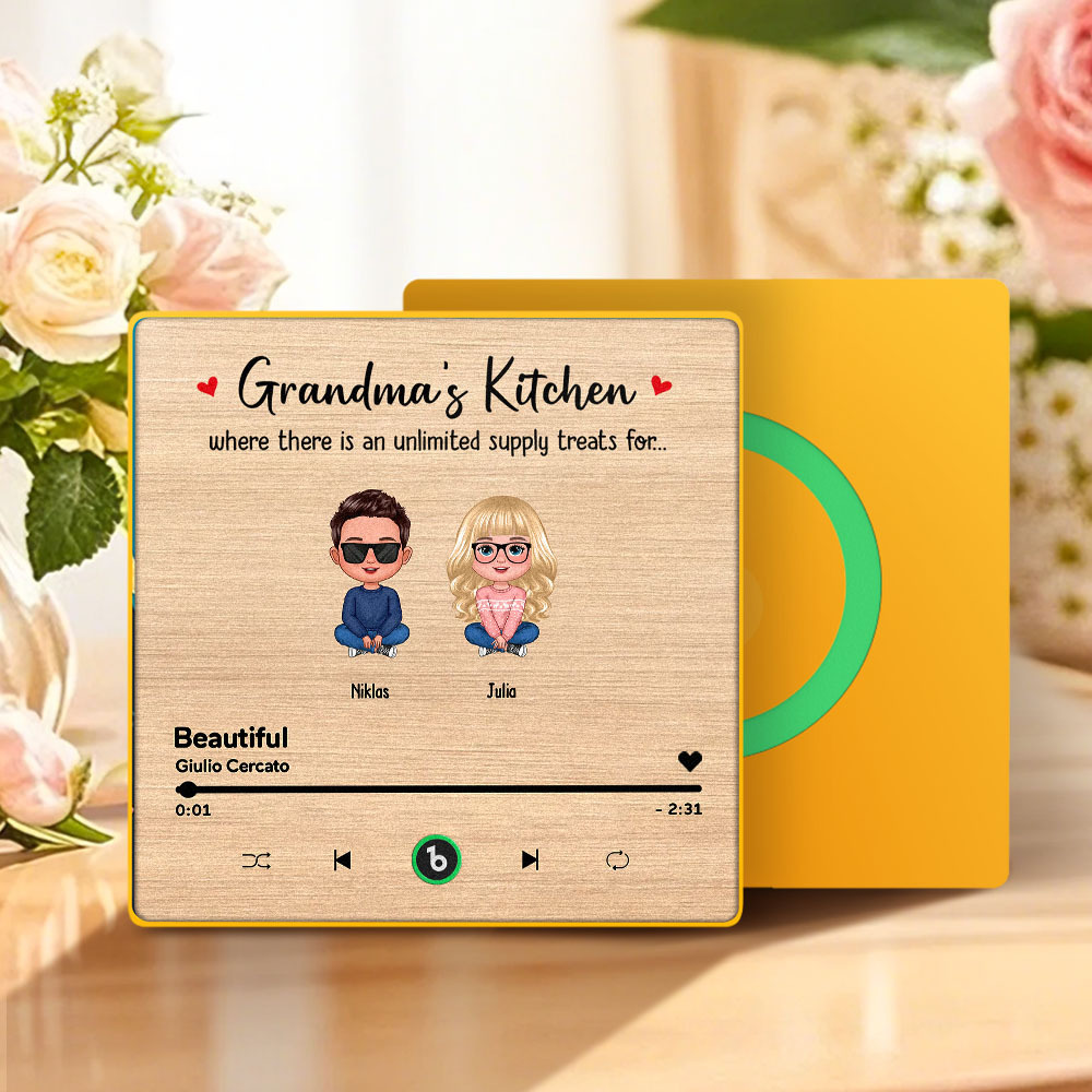 Custom Music Fridge Magnet Mother's Day Music Wall Photo Sticker That Plays Music Without Cell Phone Multiple Styles - MyPhotoBoxer