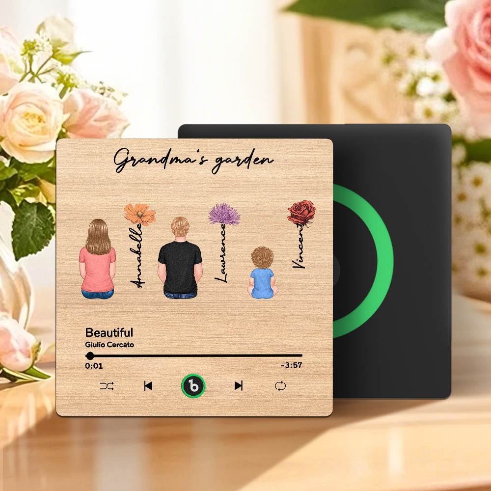 Mother's Day Custom Music Fridge Magnet Wall Photo Sticker That Plays Music Without Cell Phone Multiple Styles - MyPhotoBoxer