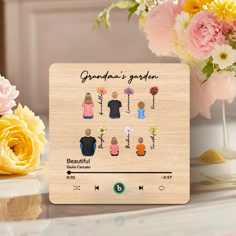 Mother's Day Custom Music Fridge Magnet Wall Photo Sticker That Plays Music Without Cell Phone Multiple Styles - MyPhotoBoxer