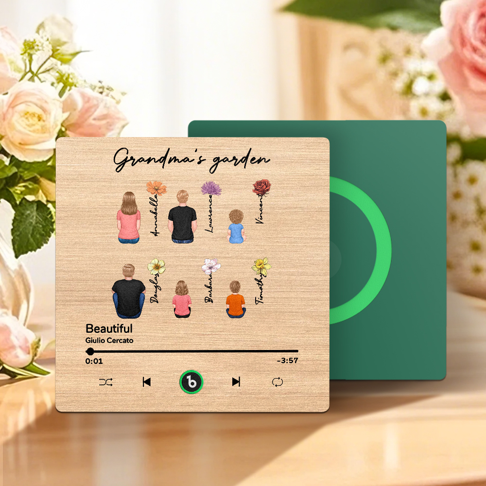 Mother's Day Custom Music Fridge Magnet Wall Photo Sticker That Plays Music Without Cell Phone Multiple Styles - MyPhotoBoxer