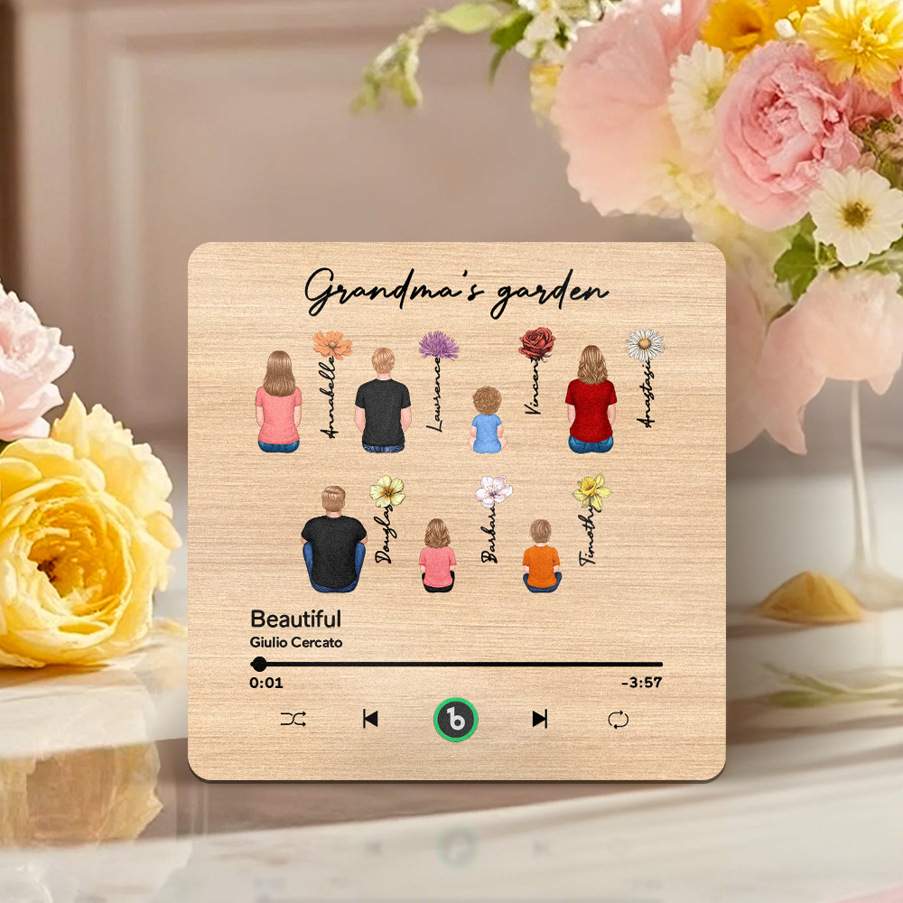 Mother's Day Custom Music Fridge Magnet Wall Photo Sticker That Plays Music Without Cell Phone Multiple Styles - MyPhotoBoxer