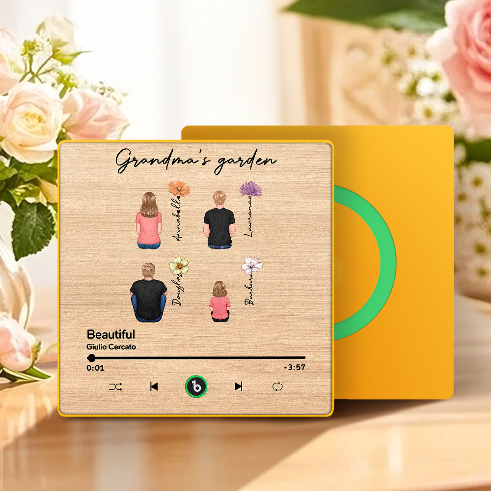 Mother's Day Custom Music Fridge Magnet Wall Photo Sticker That Plays Music Without Cell Phone Multiple Styles - MyPhotoBoxer