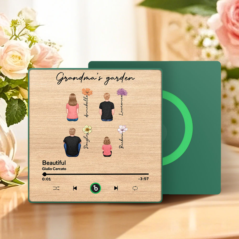 Mother's Day Custom Music Fridge Magnet Wall Photo Sticker That Plays Music Without Cell Phone Multiple Styles - MyPhotoBoxer