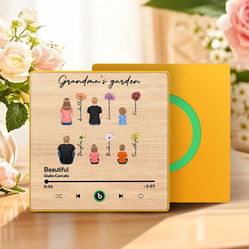 Mother's Day Custom Music Fridge Magnet Wall Photo Sticker That Plays Music Without Cell Phone Multiple Styles - MyPhotoBoxer