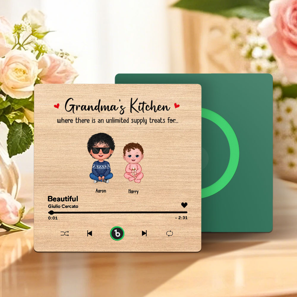 Custom Music Fridge Magnet Mother's Day Music Wall Photo Sticker That Plays Music Without Cell Phone Multiple Styles - MyPhotoBoxer