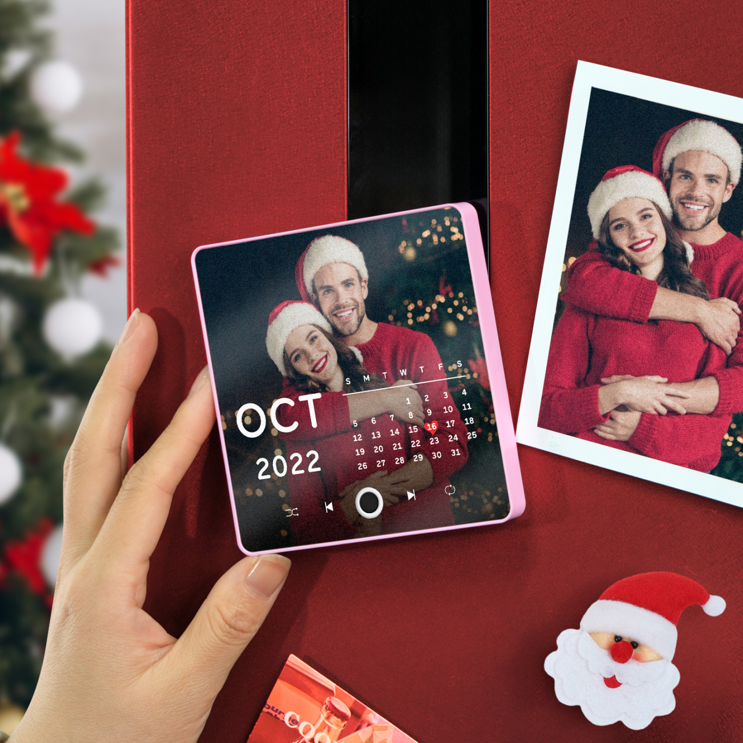 Personalized Photo Calendar Music Fridge Magnet Anniversary Gift Custom Music Magnets Can Play Songs Christmas Gifts - MyCameraRollKeychain