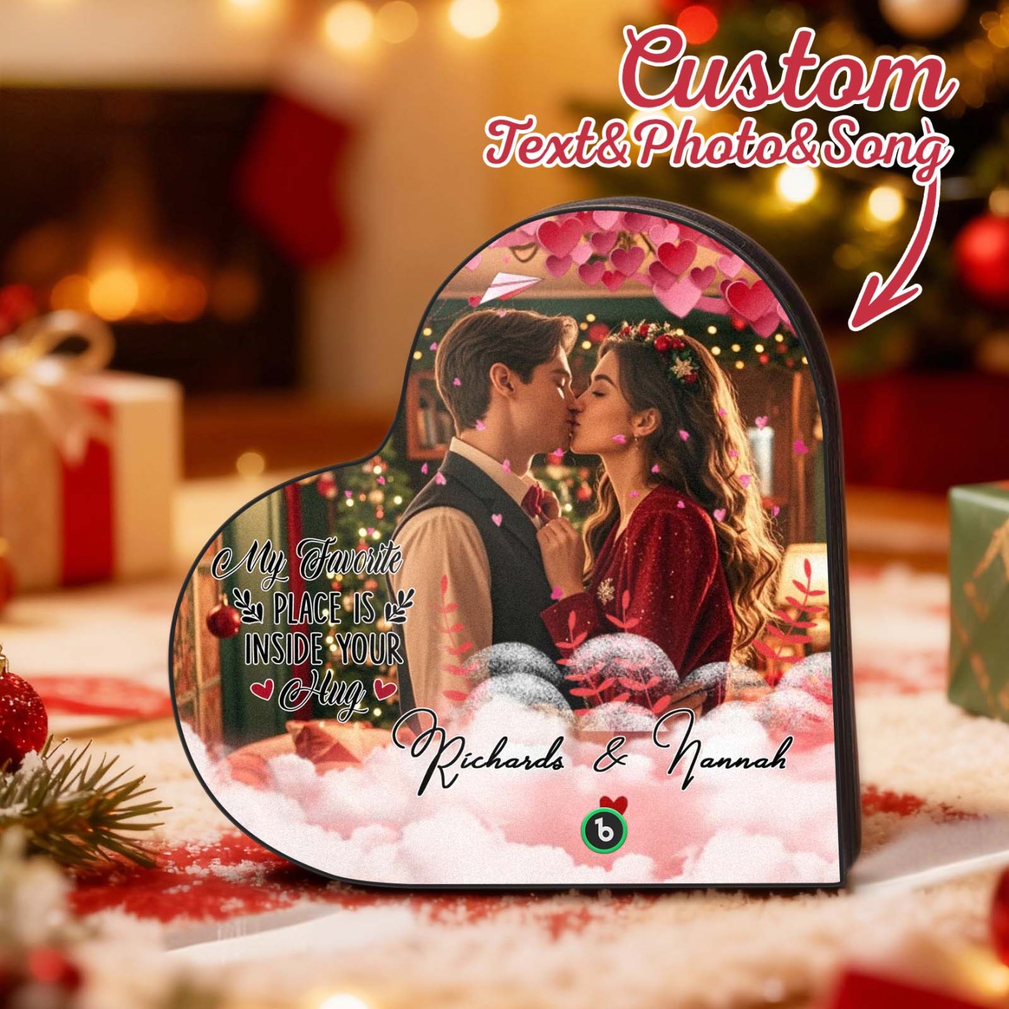 Personalized Music Fridge Magnet, Custom Music Wall Photo Sticker, Best Gift for Him - MyPhotoBoxer