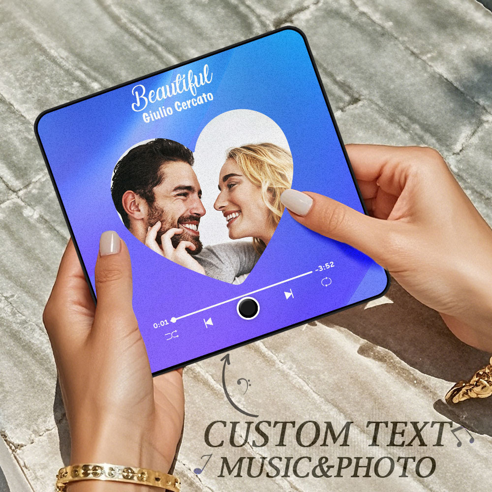 Personalized Photo Album Fridge Magnet Music Wall Photo Sticker Music Movement That Can Be Played Without Cell Phone Music Fridge Magnet Pro Can Play Songs Christmas Gift for Her - MyCameraRollKeychain