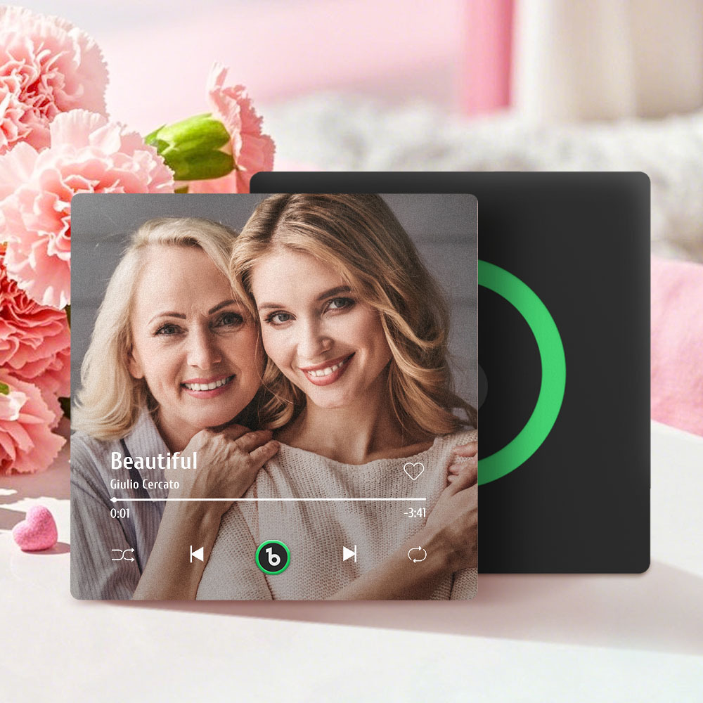 Mother's Day Gifts Custom Music Fridge Magnet Colorful Frame Album Fridge Magnet Can Play Songs - MyPhotoBoxer