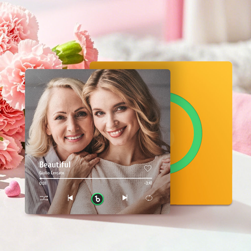 Mother's Day Gifts Custom Music Fridge Magnet Colorful Frame Album Fridge Magnet Can Play Songs - MyPhotoBoxer
