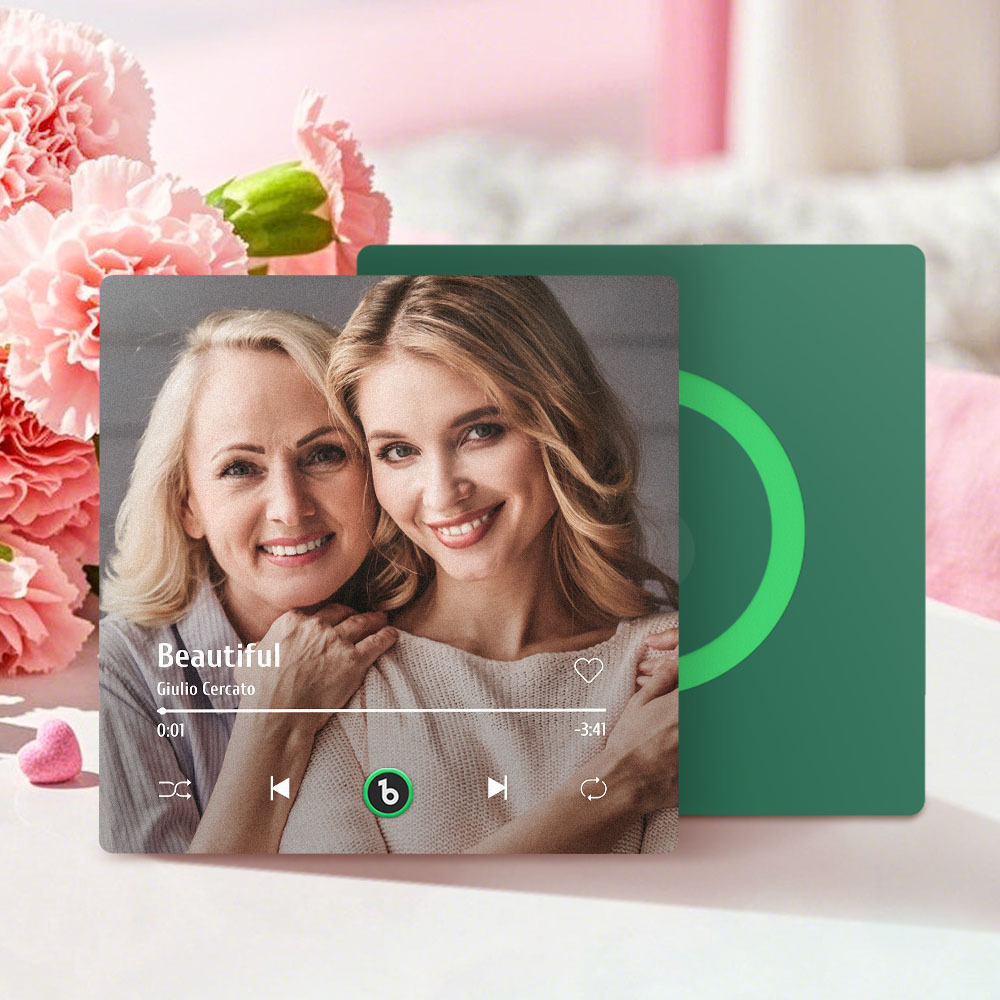 Mother's Day Gifts Custom Music Fridge Magnet Colorful Frame Album Fridge Magnet Can Play Songs - MyPhotoBoxer