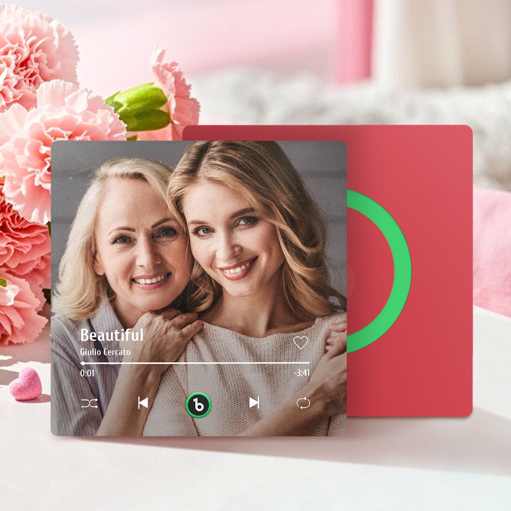 Mother's Day Gifts Custom Music Fridge Magnet Colorful Frame Album Fridge Magnet Can Play Songs - MyPhotoBoxer