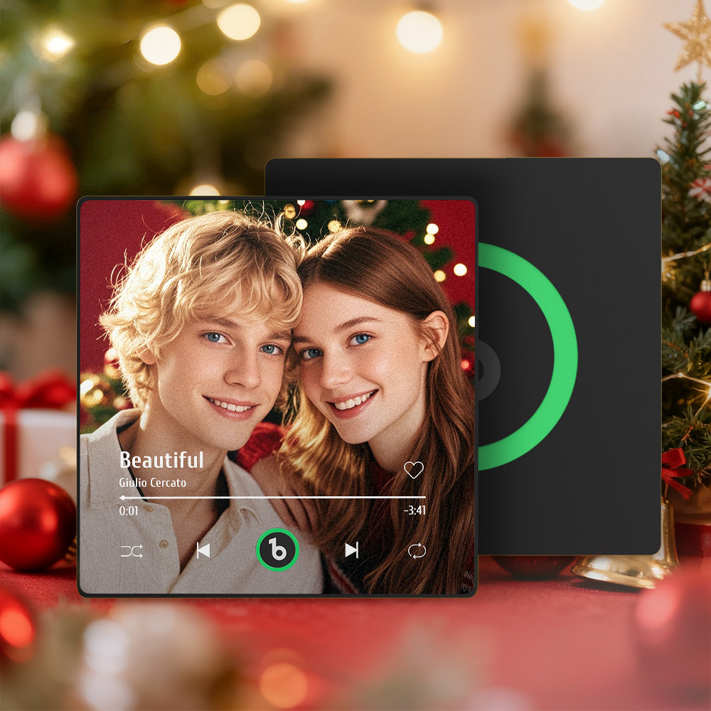 Christmas Gifts Gift for Him New 4.0 Upgrade Custom Music Fridge Magnet Colorful Frame Album Fridge Magnet Can Play Songs Gift for Couple