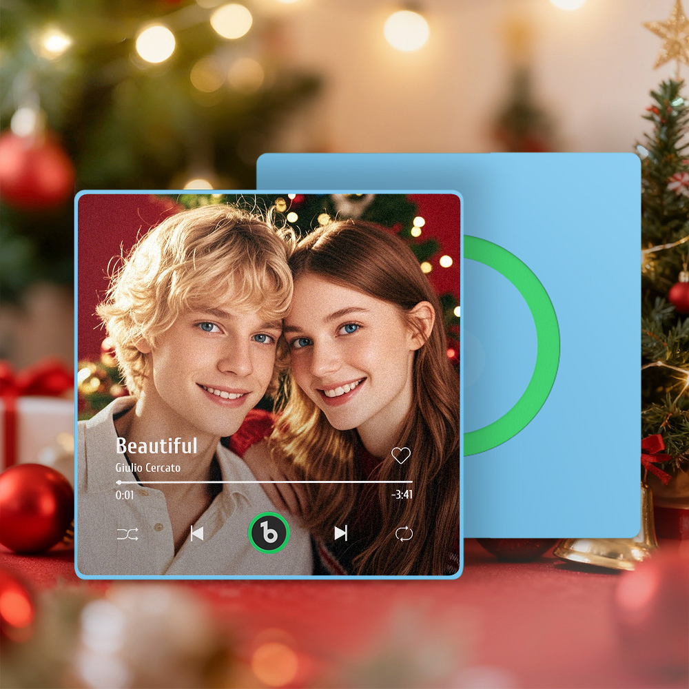 Christmas Gifts New 4.0 Upgrade Custom Music Fridge Magnet Colorful Frame Album Fridge Magnet Can Play Songs Gift for Couple