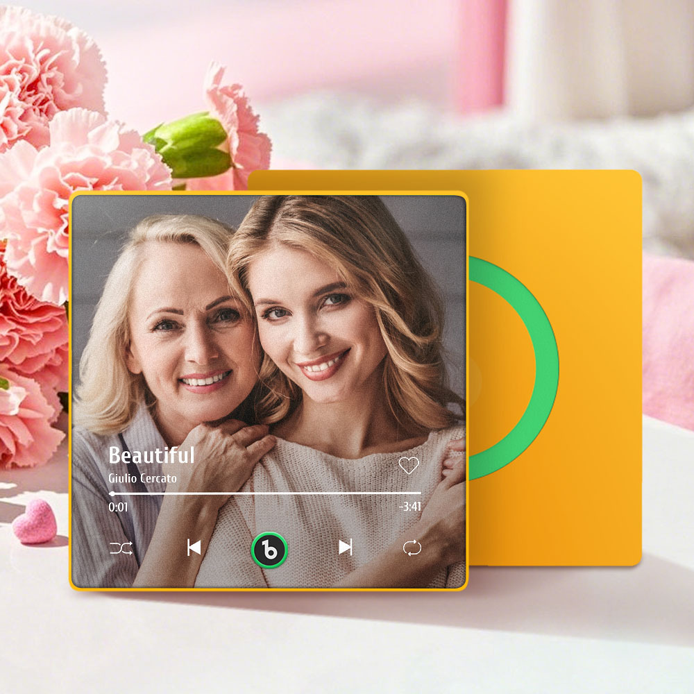 Mother's Day Gifts Custom Music Fridge Magnet Colorful Frame Album Fridge Magnet Can Play Songs - MyPhotoBoxer