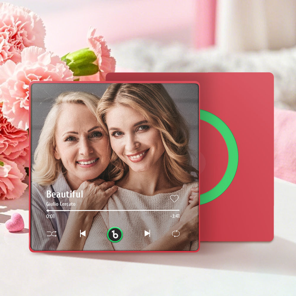 Mother's Day Gifts Custom Music Fridge Magnet Colorful Frame Album Fridge Magnet Can Play Songs - MyPhotoBoxer