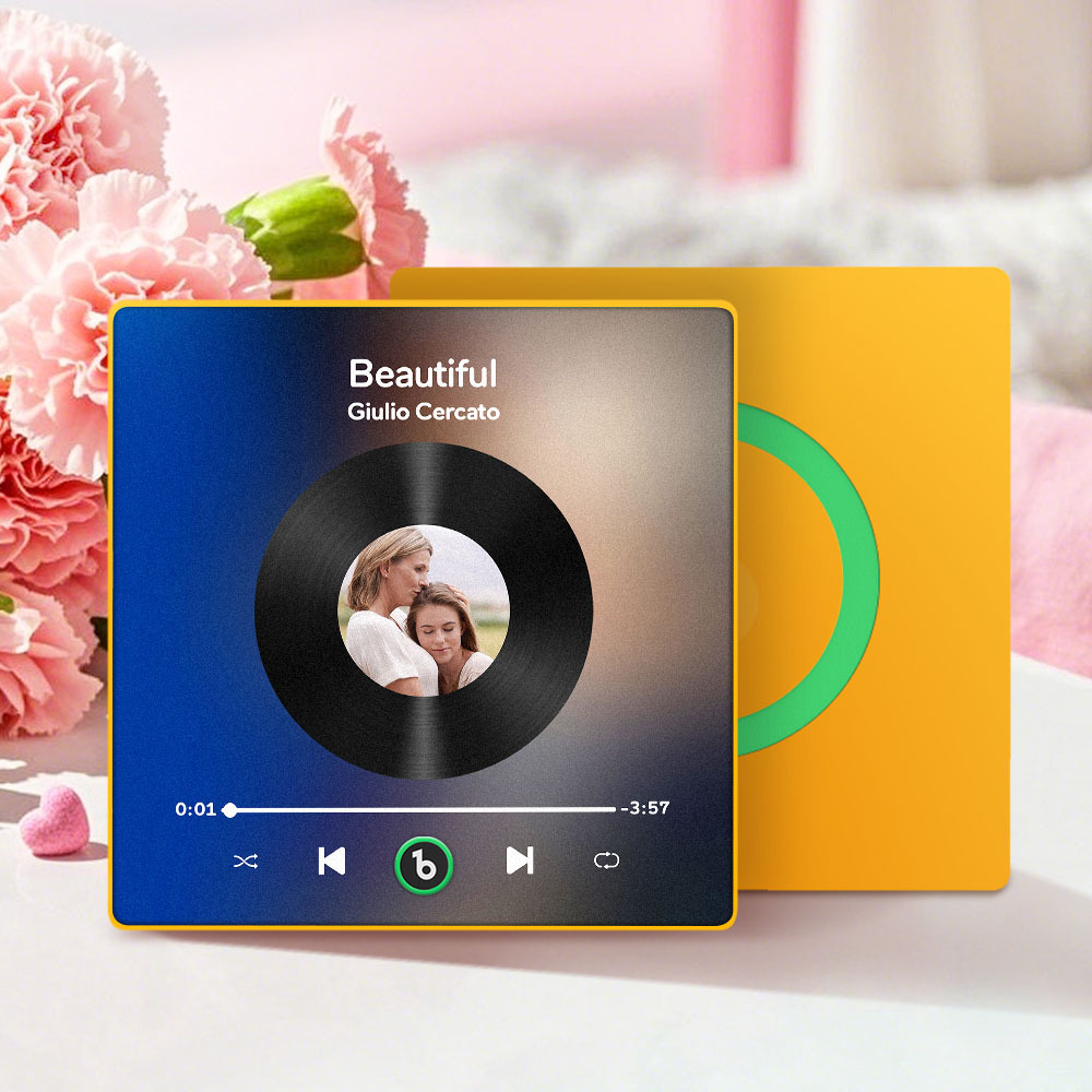 Mother's Day Gifts Custom Music Fridge Magnet Colorful Frame Album Fridge Magnet Can Play Songs - MyPhotoBoxer