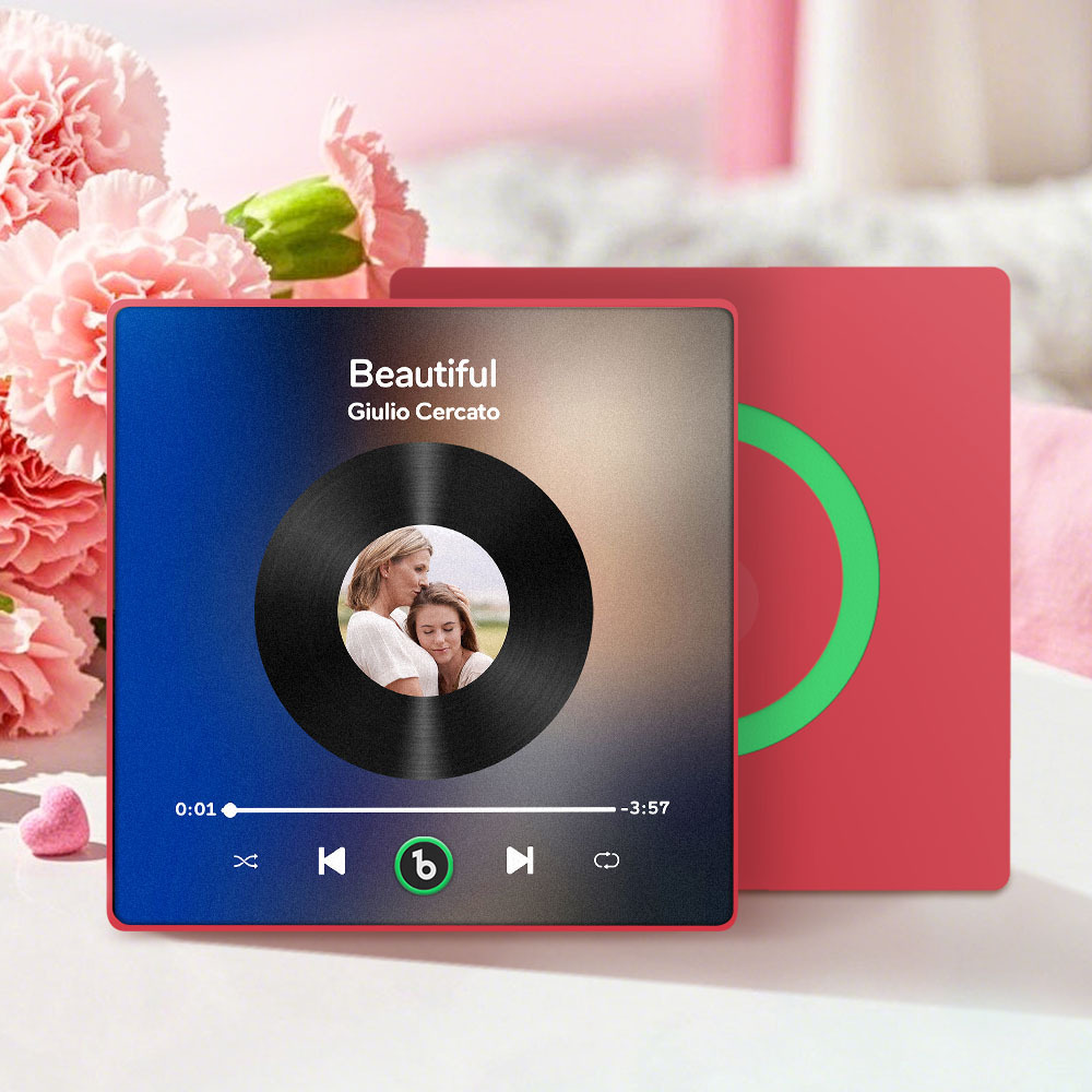 Mother's Day Gifts Custom Music Fridge Magnet Colorful Frame Album Fridge Magnet Can Play Songs - MyPhotoBoxer