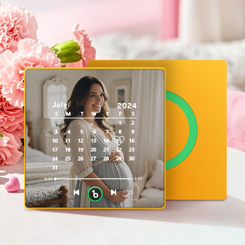 Personalised Music Fridge Magnet with Date FridgeBeats Anniversary Gifts Mother's Day Gifts for New Mum - MyPhotoBoxer