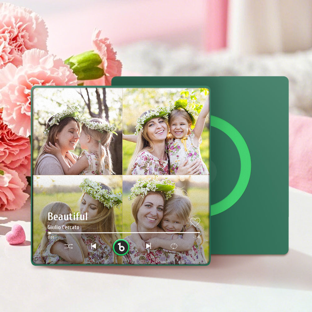 Mother's Day Gifts Custom Music Fridge Magnet Colorful Frame Album Fridge Magnet Can Play Songs - MyPhotoBoxer