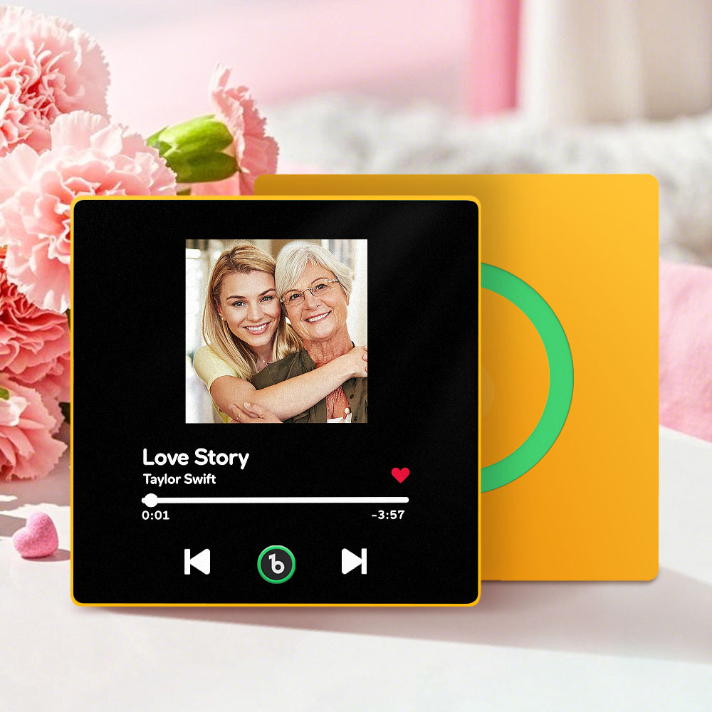 Mother's Day Gifts Custom Music Fridge Magnet Colorful Frame Album Fridge Magnet Can Play Songs - MyPhotoBoxer