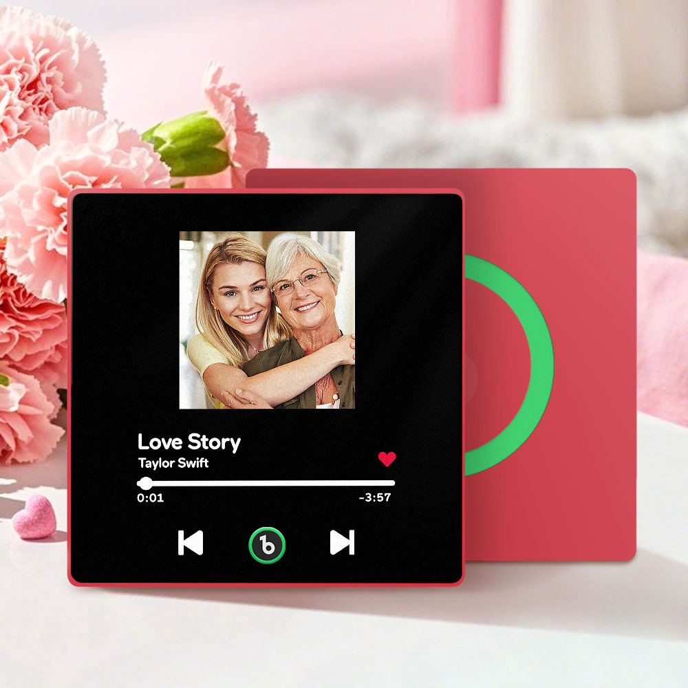 Mother's Day Gifts Custom Music Fridge Magnet Colorful Frame Album Fridge Magnet Can Play Songs - MyPhotoBoxer