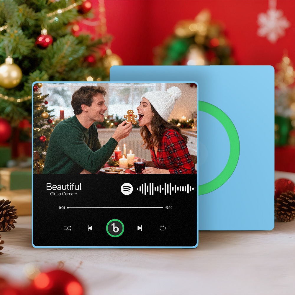 Christmas Gifts New 4.0 Upgrade Custom Music Fridge Magnet Colorful Frame Album Fridge Magnet Can Play Songs Gift for Couple