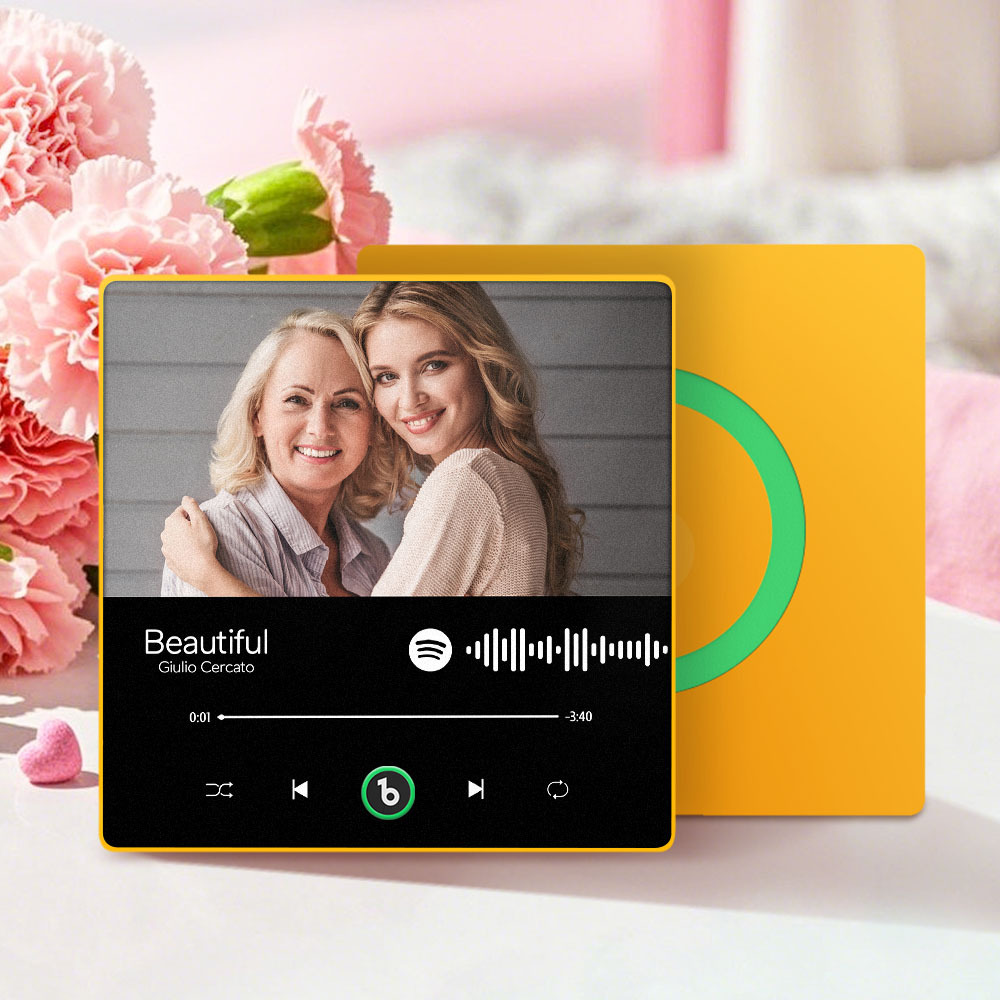 Mother's Day Gifts Custom Music Fridge Magnet Colorful Frame Album Fridge Magnet Can Play Songs - MyPhotoBoxer