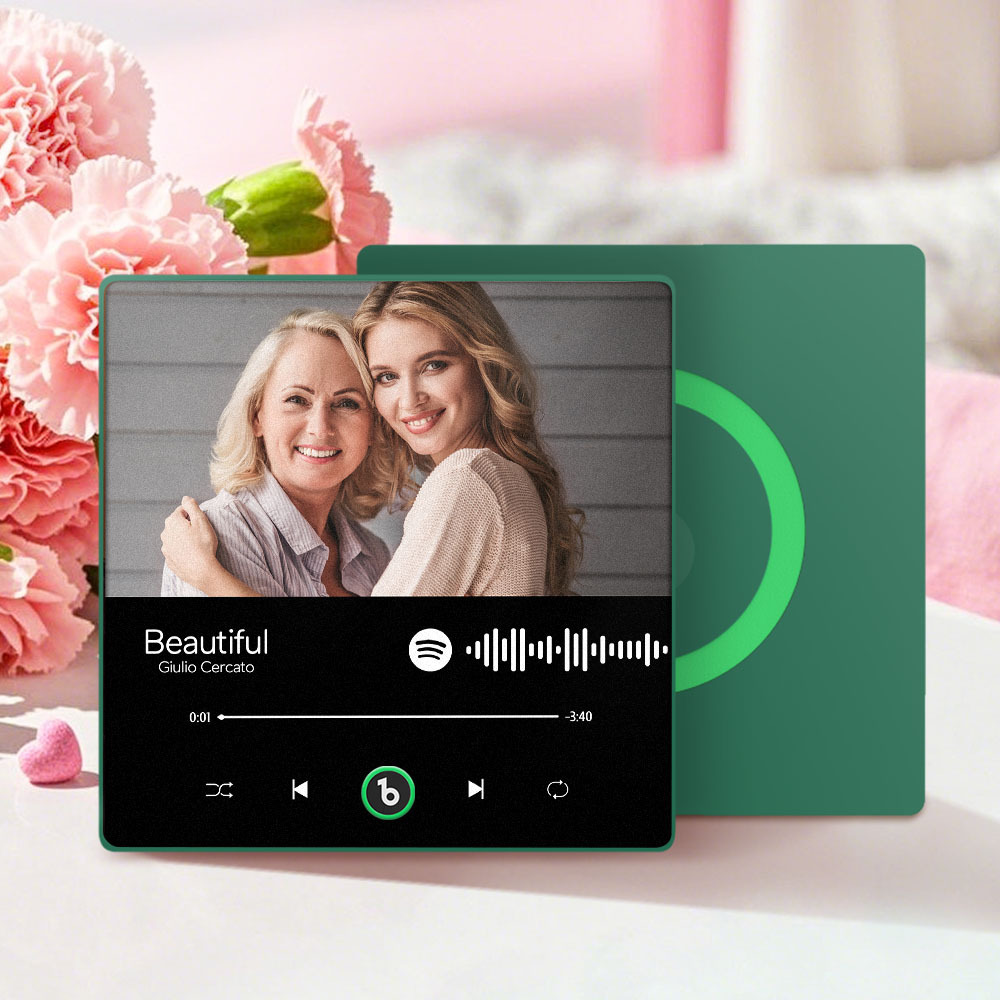 Mother's Day Gifts Custom Music Fridge Magnet Colorful Frame Album Fridge Magnet Can Play Songs - MyPhotoBoxer