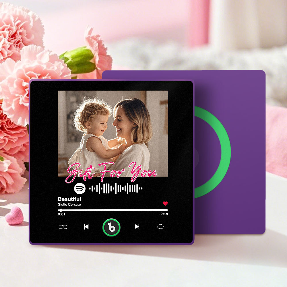 Personalised Musical Fridge Magnet with Scannable Music Code Mother's Day Gifts - MyPhotoBoxer