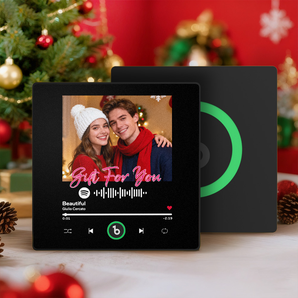 Christmas Gifts Gift for Him New 4.0 Upgrade Custom Music Fridge Magnet Colorful Frame Album Fridge Magnet Can Play Songs Gift for Couple