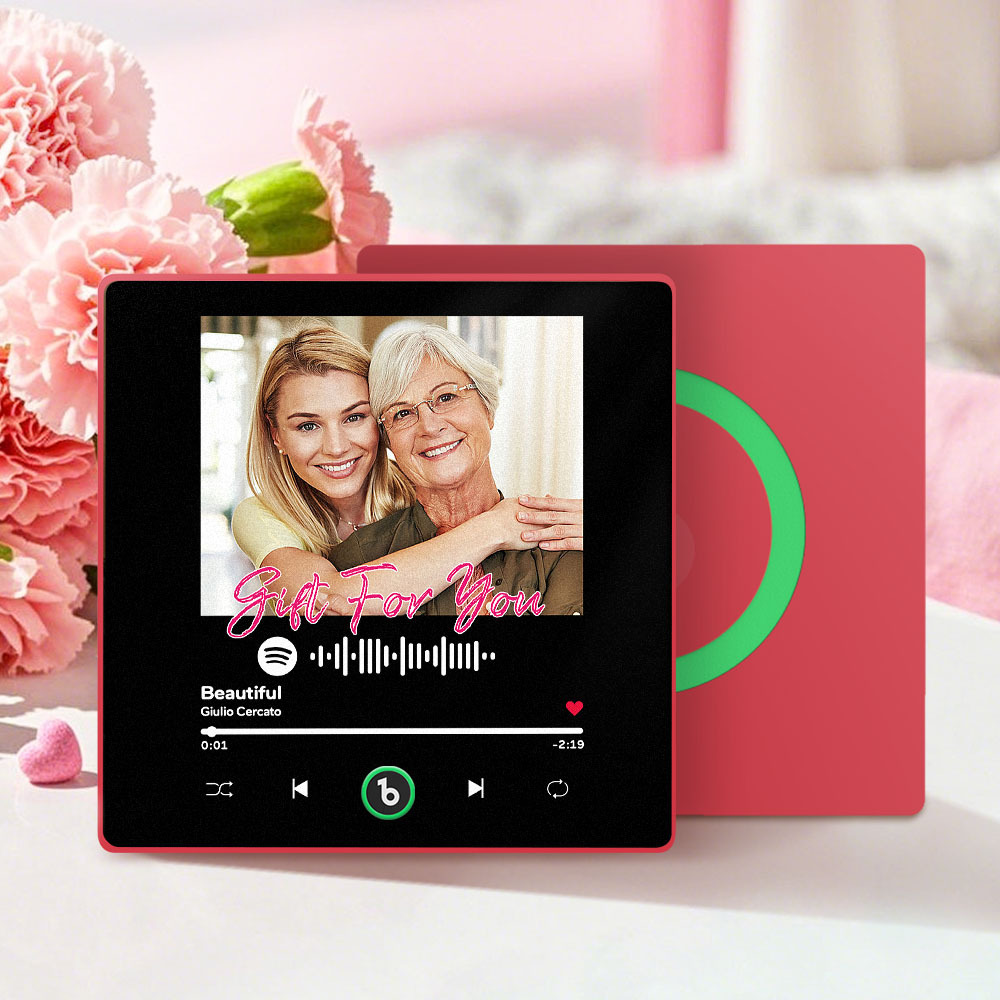 Mother's Day Gifts Custom Music Fridge Magnet Colorful Frame Album Fridge Magnet Can Play Songs - MyPhotoBoxer