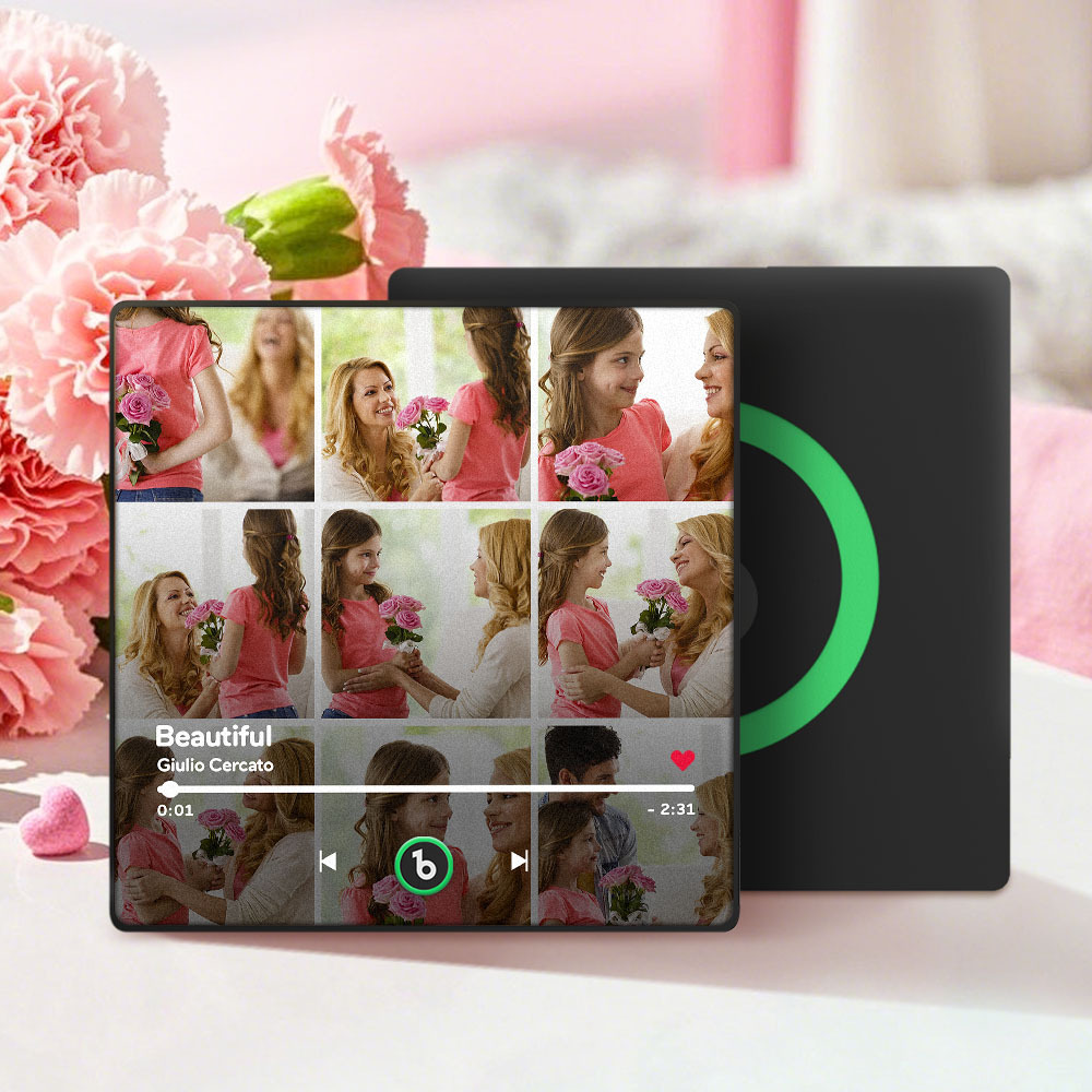 Mother's Day Gifts Custom Music Fridge Magnet Colorful Frame Album Fridge Magnet Can Play Songs - MyPhotoBoxer