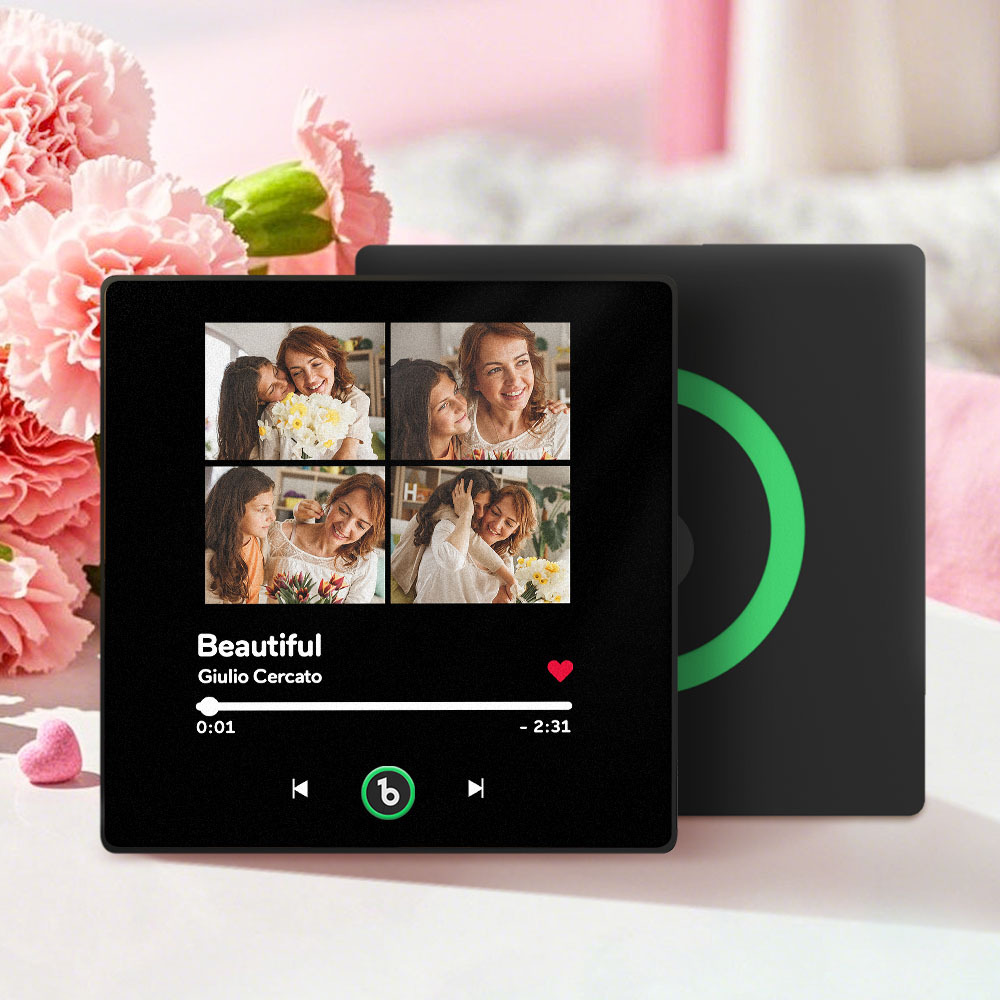 Mother's Day Gifts Custom Music Fridge Magnet Colorful Frame Album Fridge Magnet Can Play Songs - MyPhotoBoxer