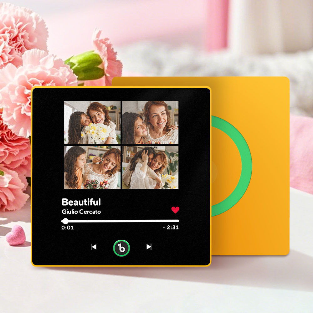 Mother's Day Gifts Custom Music Fridge Magnet Colorful Frame Album Fridge Magnet Can Play Songs - MyPhotoBoxer
