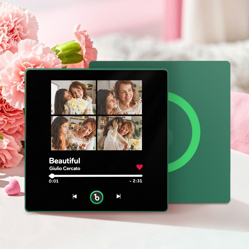 Mother's Day Gifts Custom Music Fridge Magnet Colorful Frame Album Fridge Magnet Can Play Songs - MyPhotoBoxer