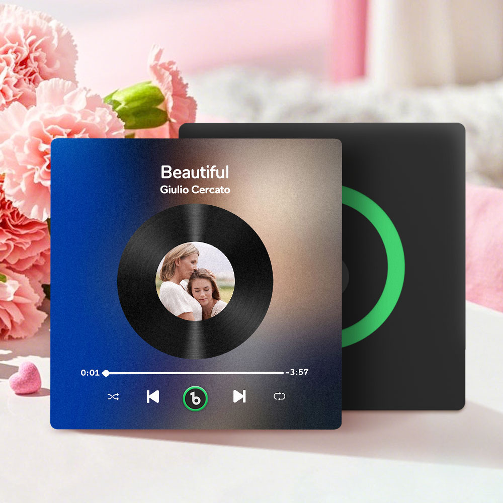 Mother's Day Gifts Custom Music Fridge Magnet Colorful Frame Album Fridge Magnet Can Play Songs - MyPhotoBoxer